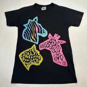 Vintage single stitch 90s neon safari animals tee
